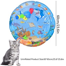 Felicify Sensory Water Mat for Cats, Water Play Mat for Cats, Water Bed Cats, Thickened Cat Play Mat, Water Mat for Cats, Water Mat for Pets, Cats, Dogs