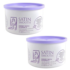 Satin Smooth Pack Of 2 Satin Smooth Honey Wax With Vitamin E 14 Oz - NEW