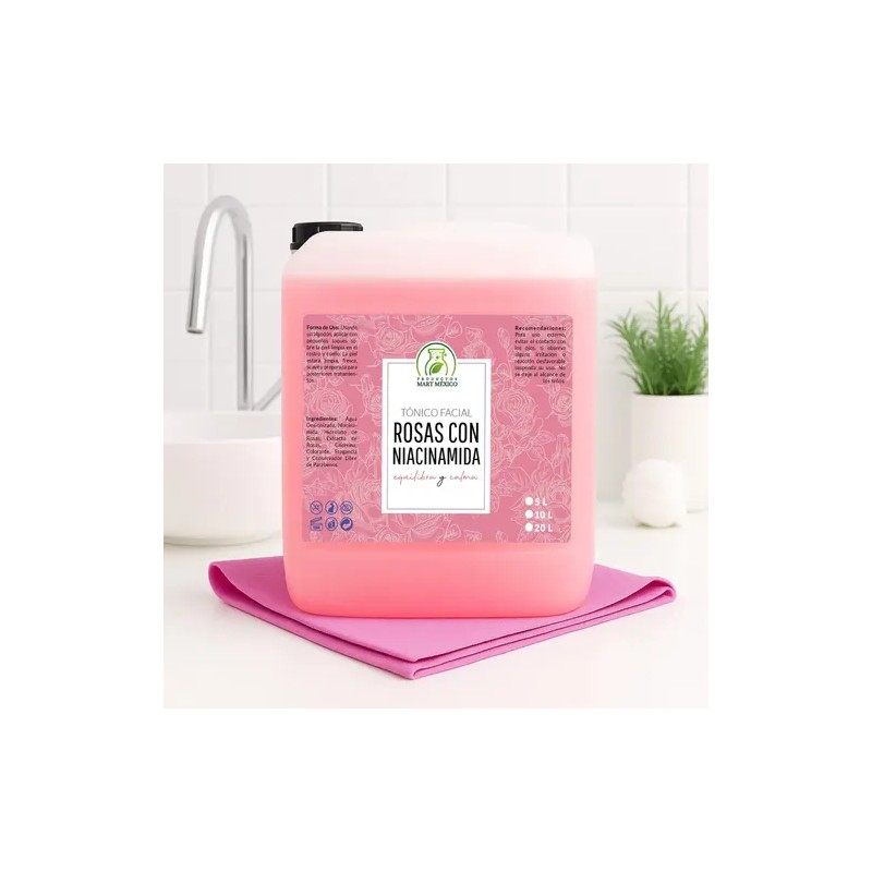 Tónico Facial Hidratante de Rosas con Niacinamida para Todo Tipo