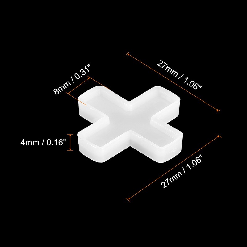 uxcell 100Pcs Tile Spacers, 8mm 5/16" Cross Shape Wall Floor