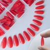 LoveOurHome 240pc Almond Press on Nails Medium Fake Nail Red