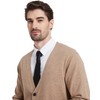 Kallspin Men's Wool Blend V-Neck Cardigan with Button Closure and