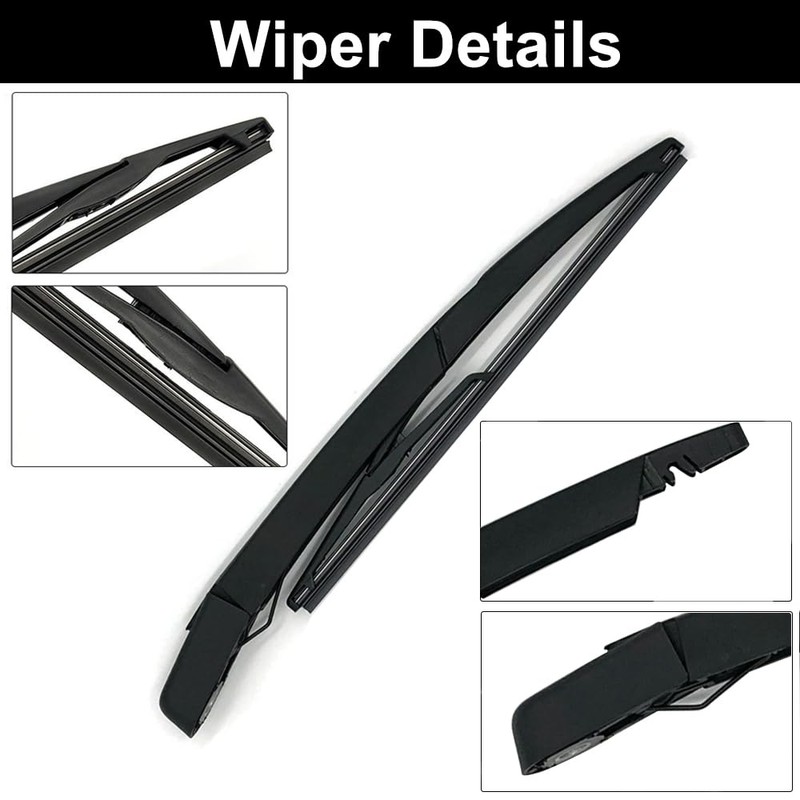 Ruolin Car Rear Windscreen Wiper, Black, Replacement Rear Wiper Arm