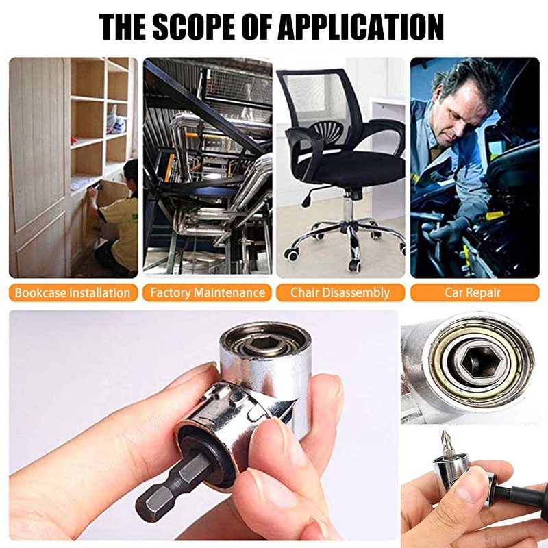 CEFEPH 105 Degree Right Angle Driver 1/4 Inch Hex Screwdriver