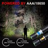 HinsGEAR 1 Mode Flashlights 4 Pack, Super Bright Zoomable LED