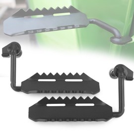 ADTOPI Front Foot Rest Pegs, Steel Door Hinge Footrest Pedal External Door Rest Peg Compatible with Jeep Wrangler JK & JKU 2007-2017- Black Powder Coated, 2 PCS