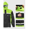 SaphiRose Men's Rain Suit High Visibility Reflective Work Rain Jacket