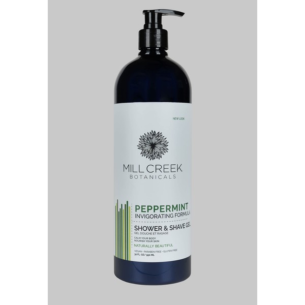Mill Creek 2 in 1 Shower and Shave Gel 32 oz (Peppermint)