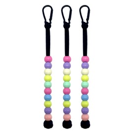 LAMIBEE Pack 3pcs, Golf Beads Count Stroke Score Counter, Durable 550 lbs Paracord String with 10 Beads, Easy Scorekeeping, Hand-Braided with Clip (Pack 3pcs - Pastel Color)