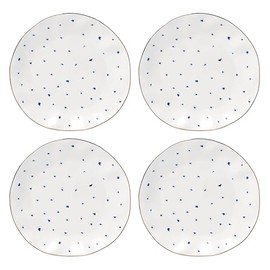 Lenox Blue Bay Dots 4-Piece Dinner Plate Set, 4 Count