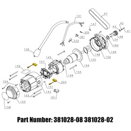 GEARLINTON Carbon Brush 381028-08 381028-02 for Dewalt DW368 DW702 DW703 DW706E DW708 DW715 DW716 DW717 DW718 DWS780 DW744X, Part Number N032830 381028-03, 4 Pack