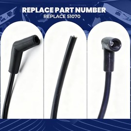 ASTROSYNC - Juego de cables de bujía negra de 135 grados, distribuidor HEI, apto para Ford 260 289 302, repuesto 51070
