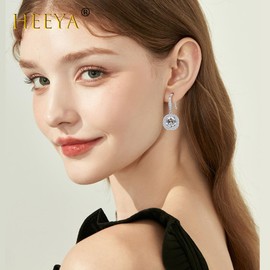 Silver Earrings for Women, Sterling Silver Earrings Drop Earrings for Women with Cubic Zirconia, Hypoallergenic Dangle Dangly Earrings Birthday Christmas Presents for Women Girls