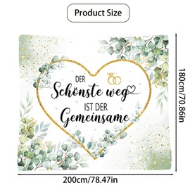 200x180cm Hochzeitsherz zum Ausschneiden, Grün Bettlaken Hochzeit Ausschneiden Hochzeitsdeko, Herz zum Ausschneide Hochzeit Bettlaken für Das Brautpaar Geschenk zur Hochzeit