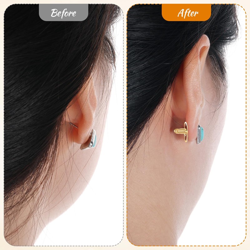 8PCS Earring Backs Lifters – Secure Locking Backings for Heavy