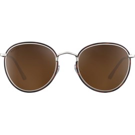 Solar Women's silver sunglasses, Brown turtle