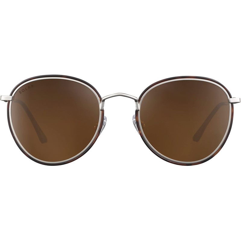 Solar Women's silver sunglasses, Brown turtle