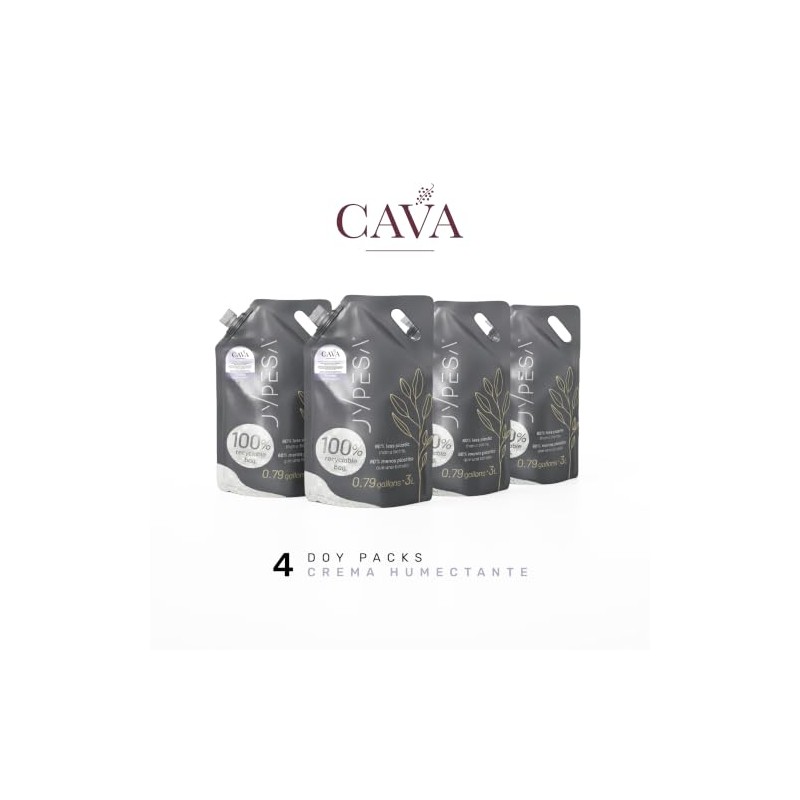 Kit Refill Crema Humectante Cava 4 DoyPack 3L para Dispensador
