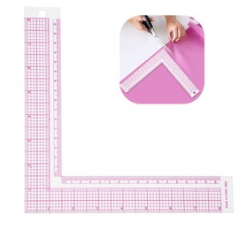 Jadpes Plastic L-square ruler, French curve sewing measure, professional tailor, craft tool, tailor, drawing, sewing ruler, drawing, craft tool (#1)