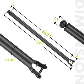 12 Pack 1-3/8'' Chain Link Fence Extension, 30'' Fence Extension Height, Galvanized Post Extender for Dogs and Privacy (Black)