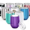 THILY Vacuum Insulated Stemless Wine Tumbler Triple-Insulated Stainless Steel Wine