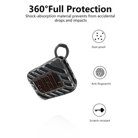 Protective TPU Cover for JBL Go 4 Portable Bluetooth Speakers - Shockproof, Dustproof, and Waterproof for Worry-Free Use Anywhere,Transparent