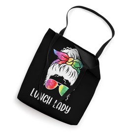 Lunch Lady Messy Bun Retro Lunch Ladies Squad Tote Bag