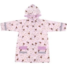 Skater RACO1N-A Kids' Raincoat, Children's Bear's School, Cocoa, Suitable Height 43.3 - 49.2 inches (110 - 125 cm)
