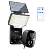 Solar Security Camera with Bracket & Spotlight, Smart Lighting Modes,