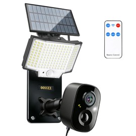 Solar Security Camera with Bracket & Spotlight, Smart Lighting Modes, 4MP Color Night Vision, PIR Detection, 2-Way Audio, 2.4G/5G WiFi, Outdoor Solar Battery Cameras for Home Security, Remote Control