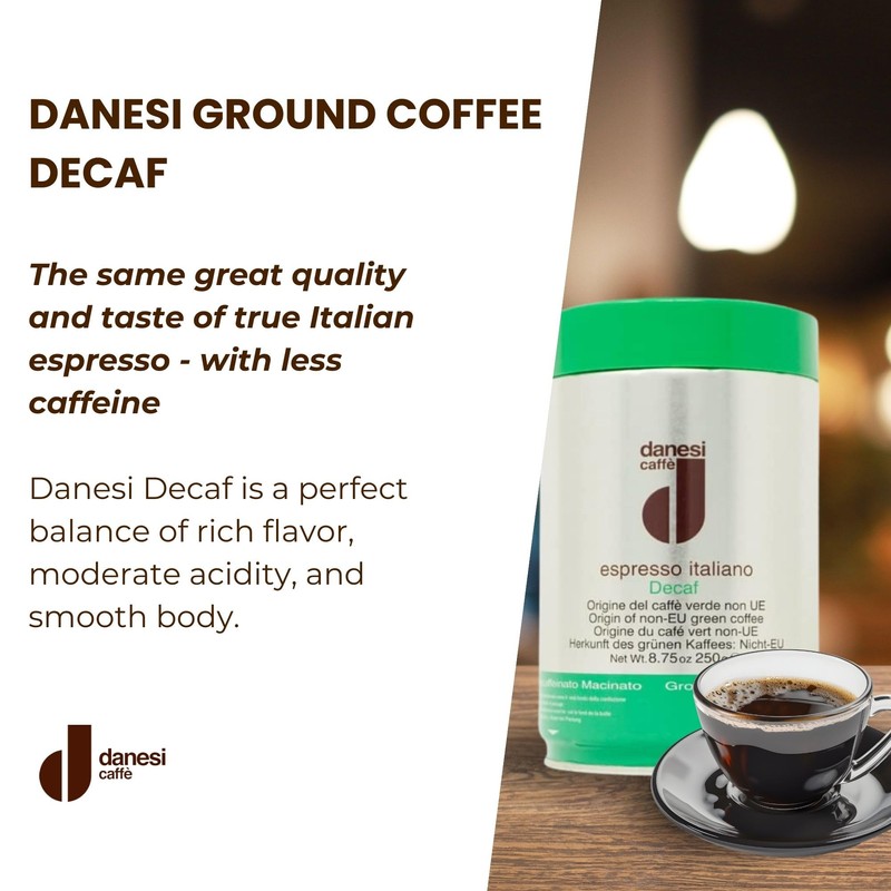 Danesi Caffe Italian Ground Coffee - Fine Medium Roast Espresso