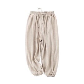 PAUBOLI Baby Long Bloomers Soft Cotton Harem Pants for Boys Girls 12M-7T (US, Age, 4 Years, 5 Years, Beige)
