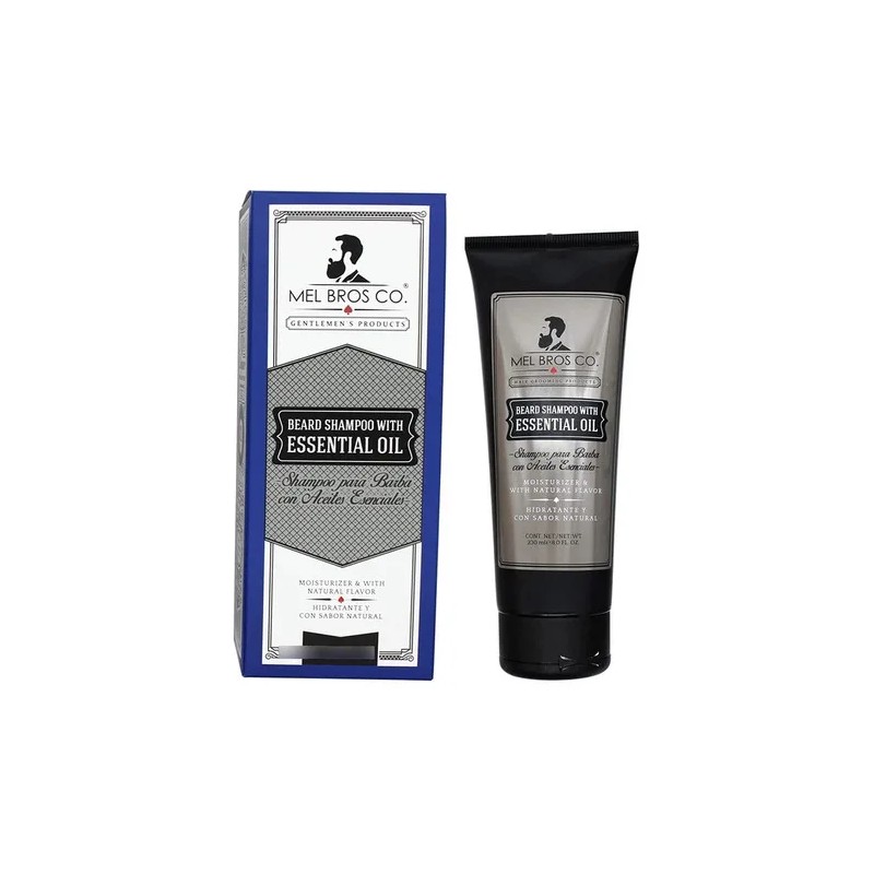 Shampoo Barba Mel Bros Co. Aceites Esenciales Hidrata 230 Ml