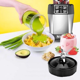 Suweiyuanshiyi 7-Fins Replacement Blender Blade for Nutri Ninja AutoiQ BL2012，BL2013,BL480，BL480D，BL481，BI482，BL486C0，BL487，BL487A，BL488W，BL490，BL491