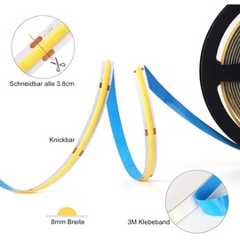 LED TRADING COB LED Strip Flexible Bendable Dimmable 24 V Plain RGB RGBW or CCT (4000K)