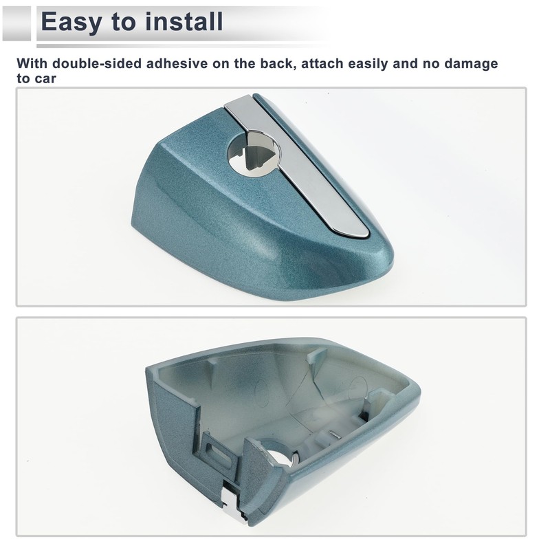 X AUTOHAUX Front Left Door Handle Lock Cylinder Cover for