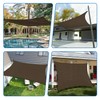 TANG Sun Shade Sail 10'x13' Brown Rectangle Sunshade Cloth UV