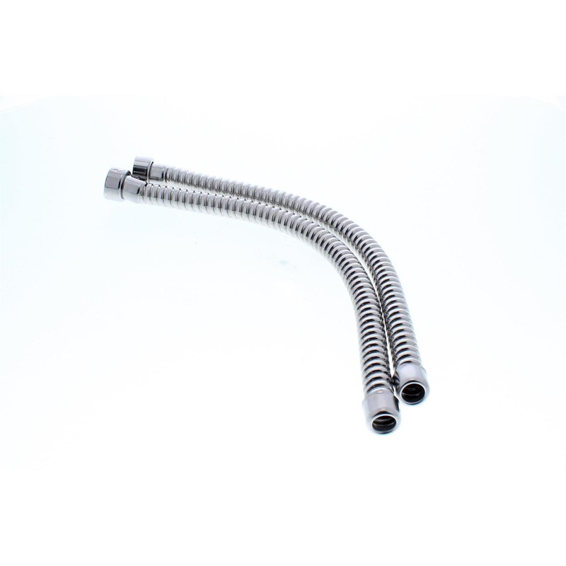 Chrome Dietz Type Headlights and Stainless Conduit Set, 12 Inch