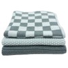 Ecovask Dish Cloth 3pc Variety Pack Organic Cotton, Tasman Navy
