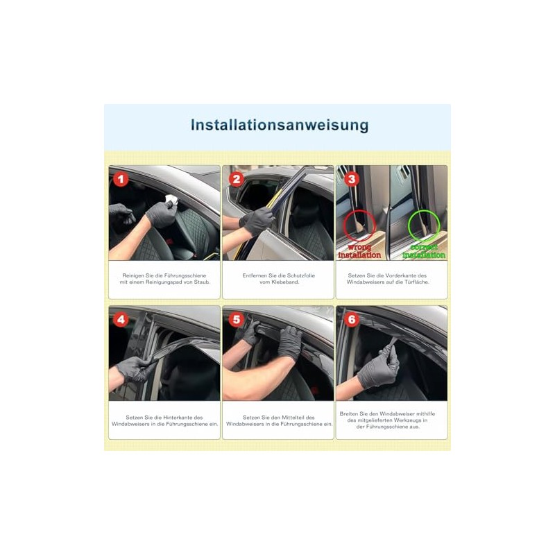 Wind Deflectors Compatible with VW Caddy 3 2004-2015, Rain Deflectors,