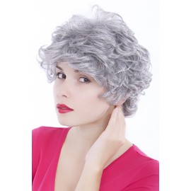 Wig Me Up – GFW513 51 Women's kurzhaarig White Grey Curly Wig