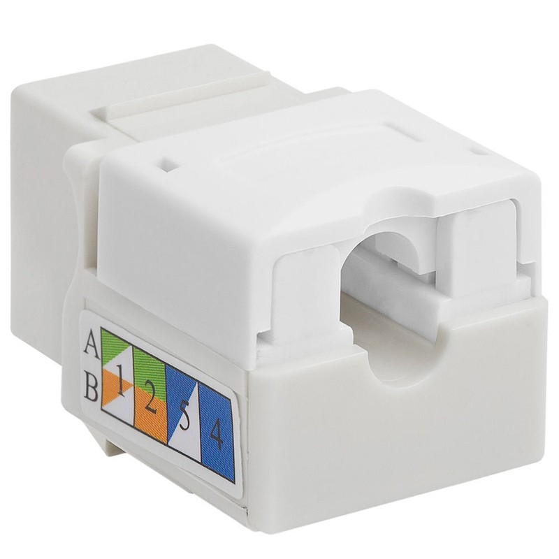 RJ45 CAT6 Keystone Jacks - Punch Down (White)