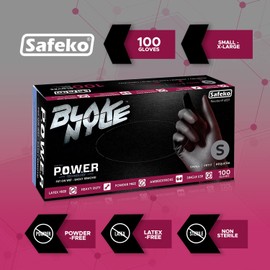 SAFEKO Small Blak Nyle Gloves (1000 Count/Case)