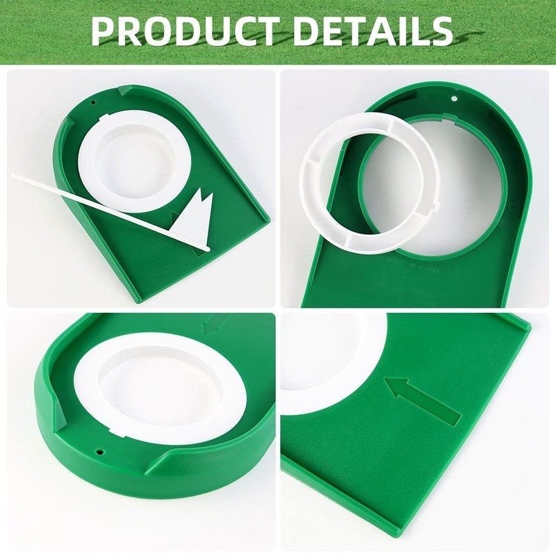 Plastic Golf Putting Cup, Golf Practice Putter Pad for Indoor