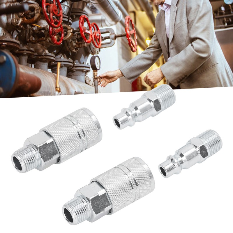 Air Hose Fittings 2 External Connection 2 External Plug 3/8