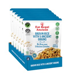Eat Regal Ready to Eat Brown Rice and 5 Ancient Grains Pack of 6, 8.8 Ounce | Brown Rice and 5 Ancient Grains | Quick and Easy Rice Meals | Source of Antioxidants | Source of High Protein | Microwaveable Ready to Heat