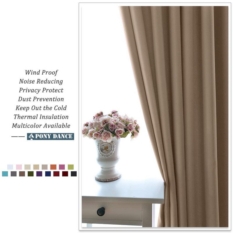 PONY DANCE Nursery Curtains with Passage Curtains, Opaque, Short, Thermal,