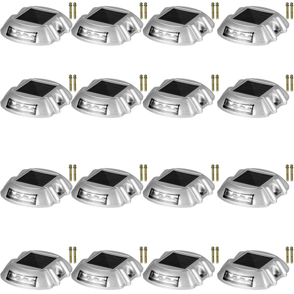 VEVOR Driveway Lights 16-Pack Solar Driveway Lights White with Screw