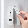 INIRET White 180 Degree Barn Door Lock,Mechanical Password Lock,Flip Latch
