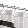 J&V TEXTILES Shower Curtain Hooks Rings, Rust Resistant Metal Double